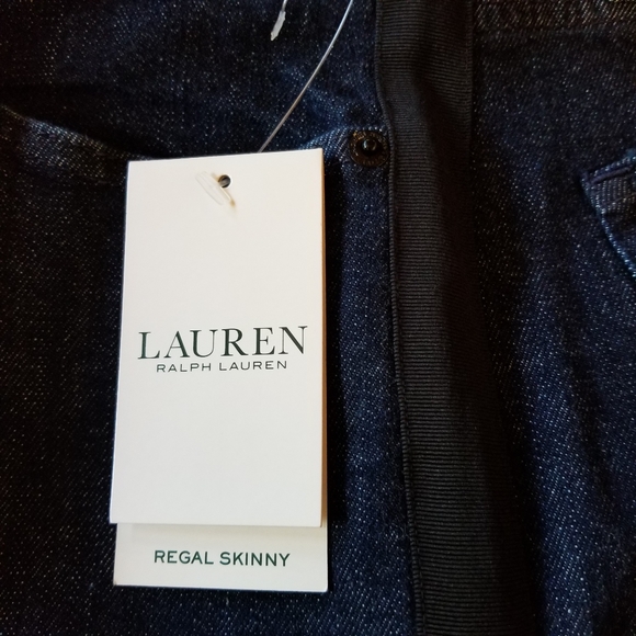 Ralph Lauren Regal Skinny Jeans Size 12 Tuxedo Stripe - Picture 3 of 16